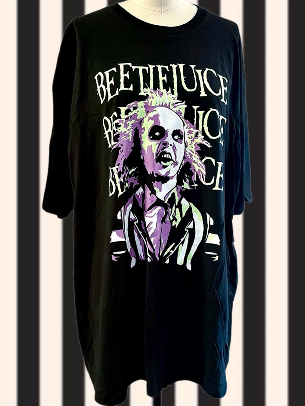 Beetlejuice Black Graphic Tee - 3XL XXXL